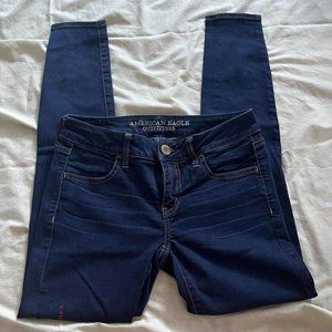 american eagle y2k low rise skinny jeans jeggings stretchy mid 2000s
